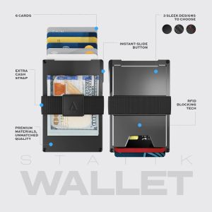 Statik® Wallet Aluminio Negro